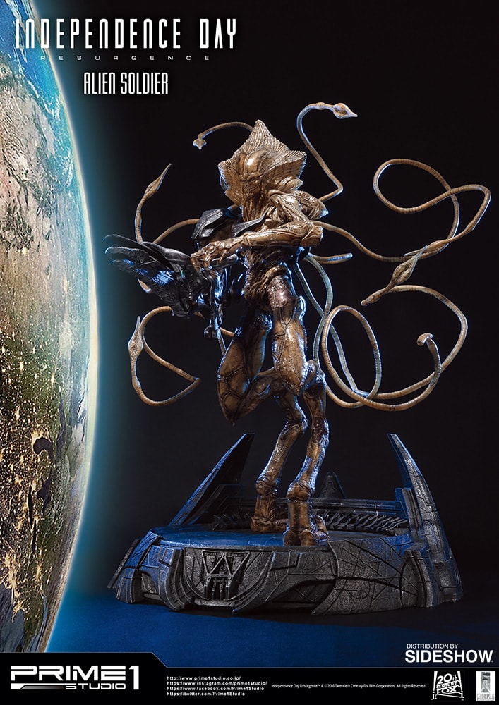Independence Day: Resurgence Alien Soldier Polystone Statue  (Prototype Shown) View 13