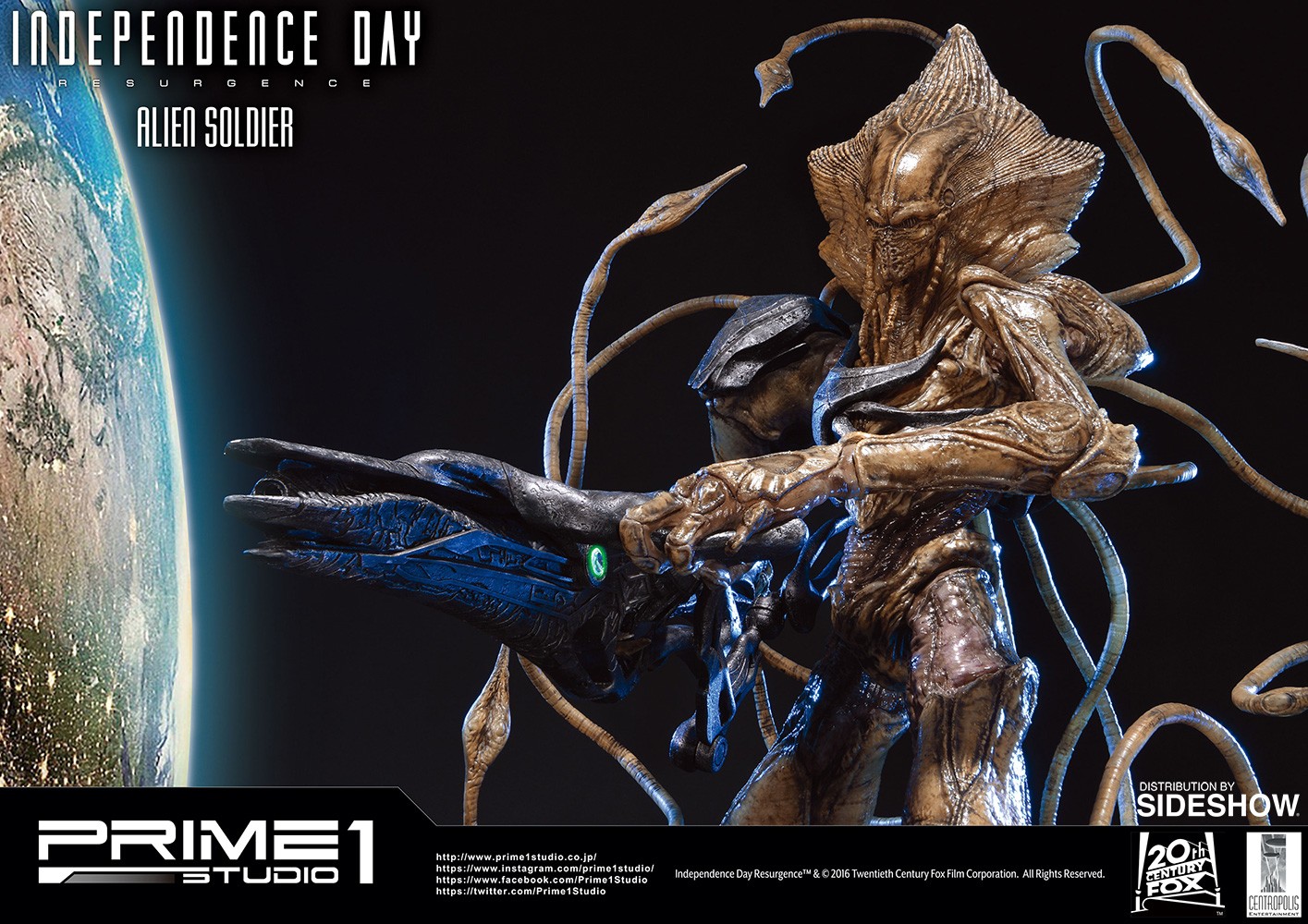 Independence Day: Resurgence Alien Soldier Polystone Statue  (Prototype Shown) View 19