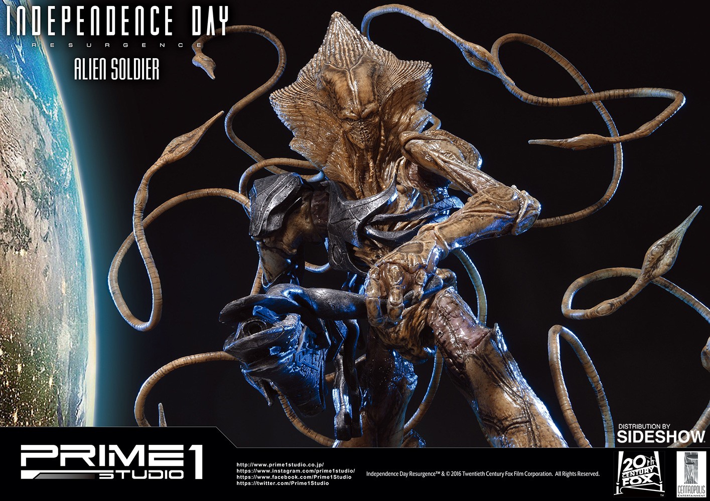 Independence Day: Resurgence Alien Soldier Polystone Statue  (Prototype Shown) View 20