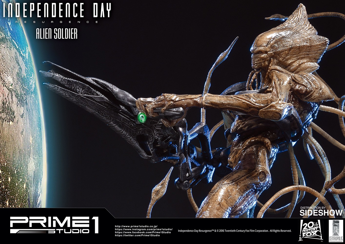 Independence Day: Resurgence Alien Soldier Polystone Statue  (Prototype Shown) View 22