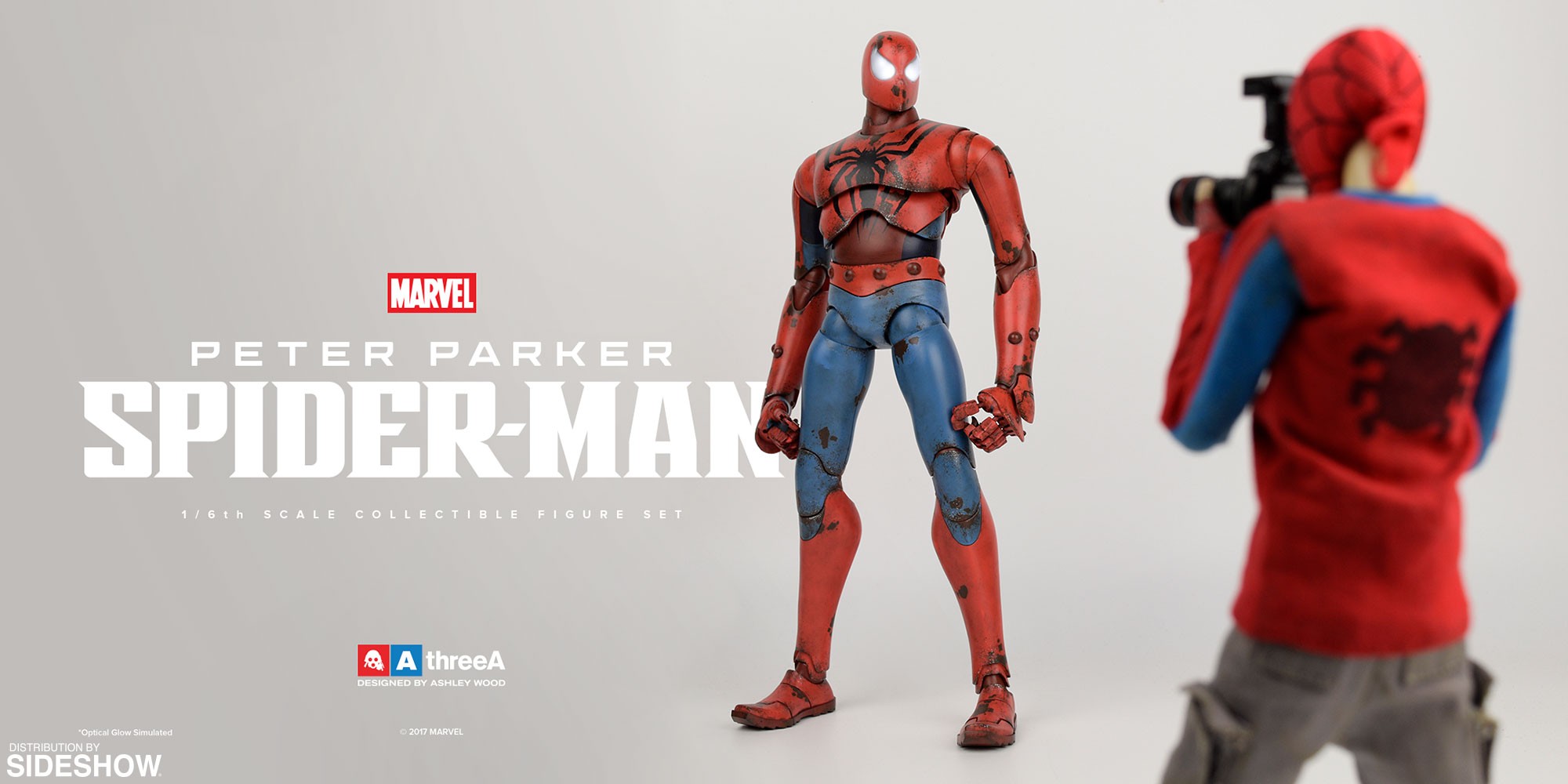 Marvel Peter Parker and Spider-man Sixth Scale Figure Set by