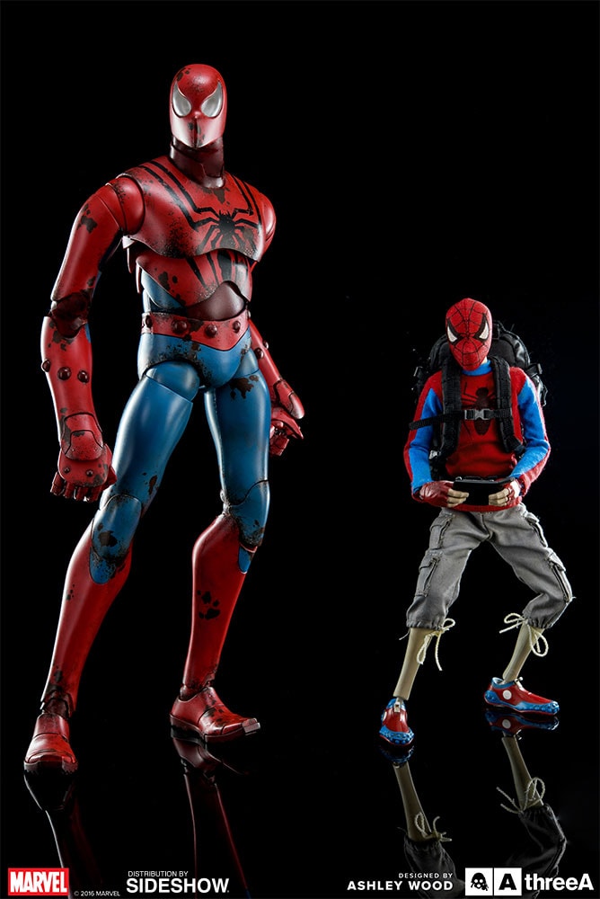 Marvel Peter Parker and Spider-man Sixth Scale Figure Set by