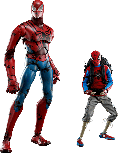Marvel Peter Parker and Spider-man Sixth Scale Figure Set by