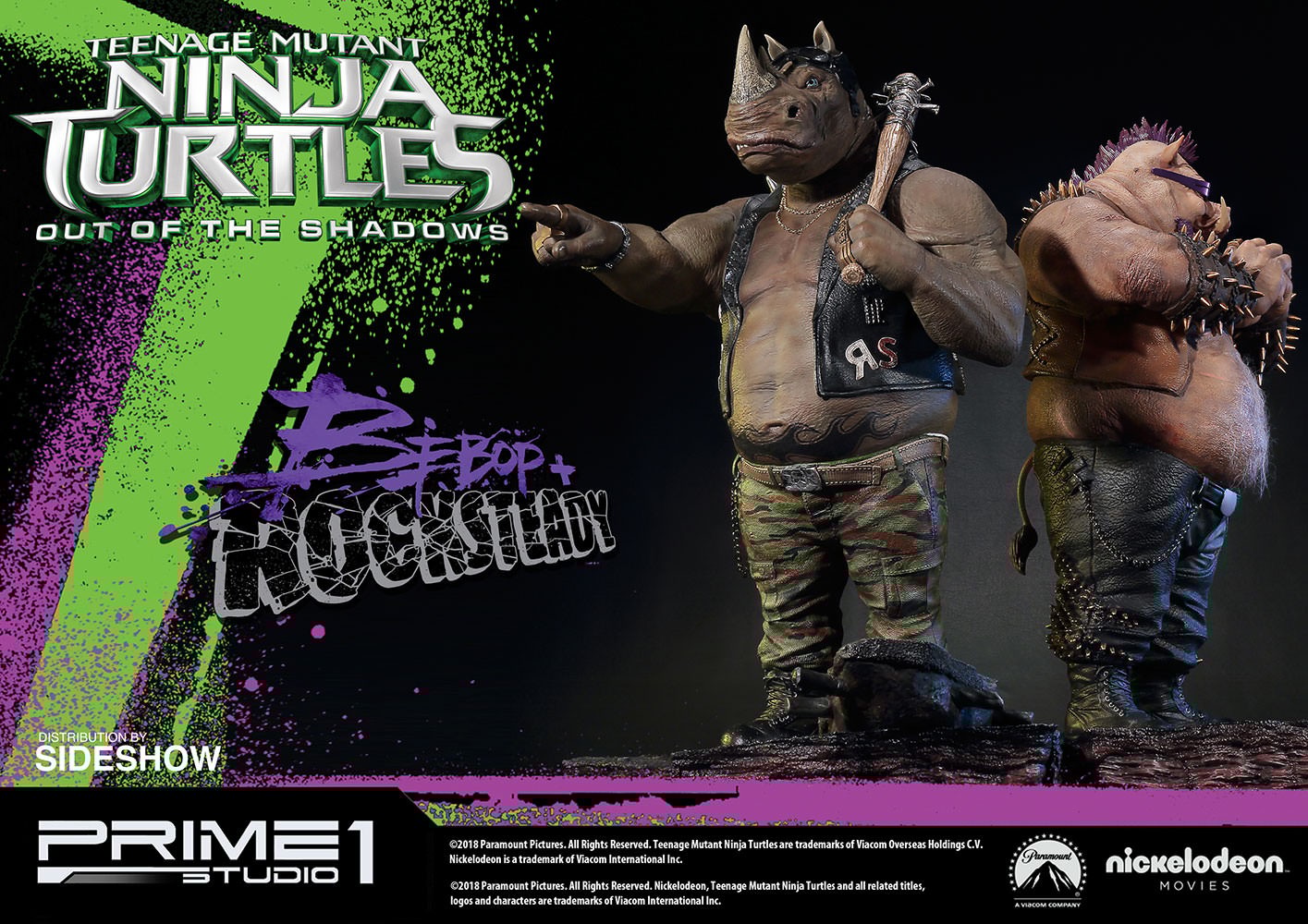 TMNT Bebop Rocksteady Polystone Statue by Prime 1 Studio