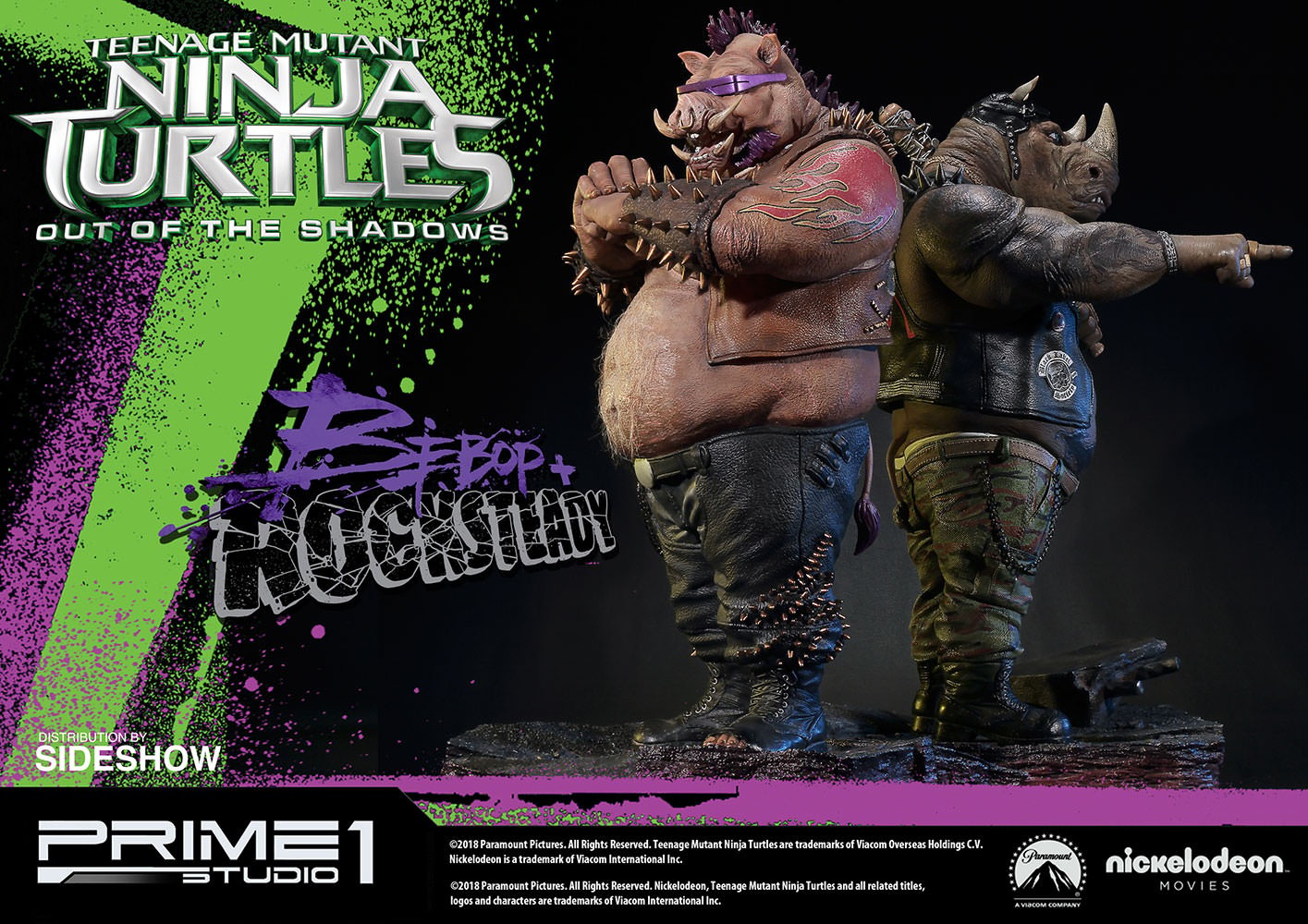 Teenage Mutant Ninja Turtles Bebop Rocksteady Polystone Statue  Exclusive Edition (Prototype Shown) View 9