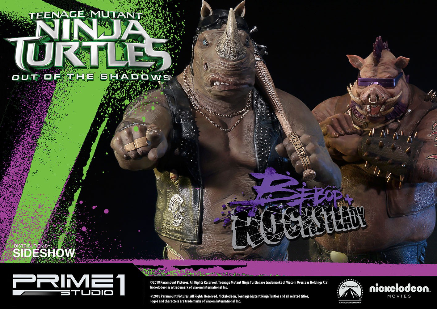 Teenage Mutant Ninja Turtles Bebop Rocksteady Polystone Statue  Exclusive Edition (Prototype Shown) View 10