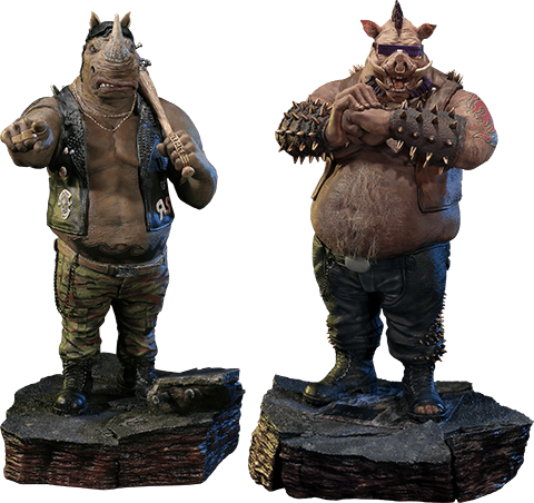 Teenage Mutant Ninja Turtles Bebop Rocksteady Polystone Statue  Exclusive Edition (Prototype Shown) View 12