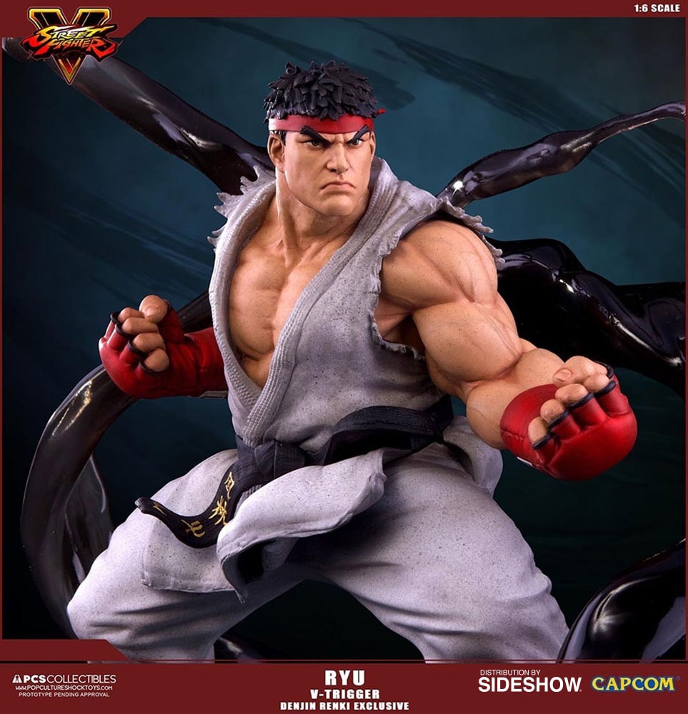 Street Fighter Ryu V-Trigger Denjin Renki Statues  Exclusive Edition (Prototype Shown) View 1