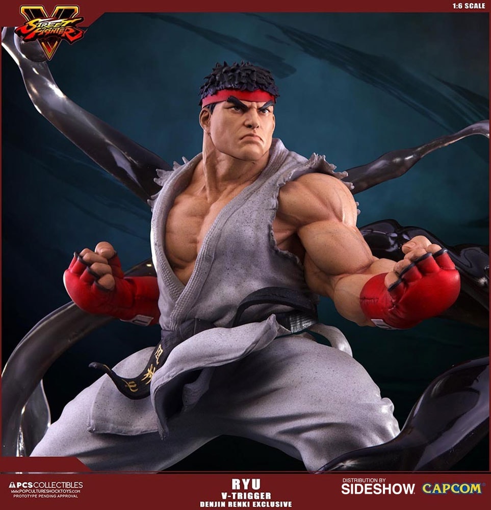 Street Fighter Ryu V-Trigger Denjin Renki Statues  Exclusive Edition (Prototype Shown) View 4