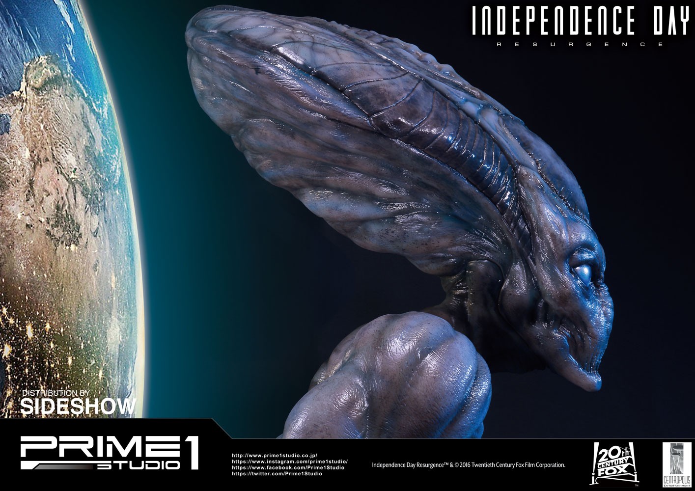 Independence Day: Resurgence Alien Life-Size Bust  (Prototype Shown) View 11