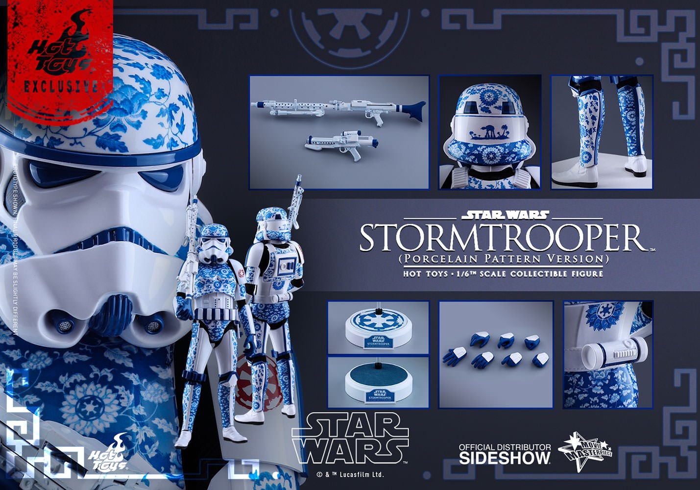 Star Wars Stormtrooper Porcelain Pattern Version Sixth Scale Figure  Exclusive Edition (Prototype Shown) View 20