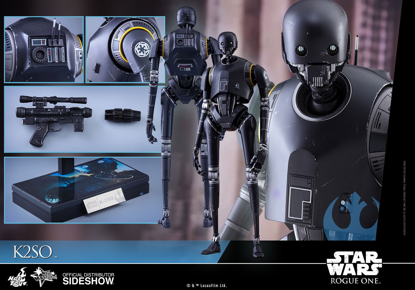 Star Wars K 2SO Sixth Scale Figure by Hot Toys Sideshow Collectibles