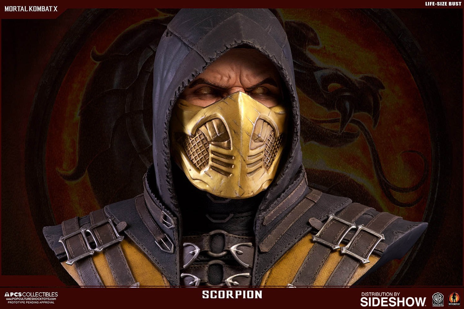 Mortal Kombat Scorpion Life-Size Bust  (Prototype Shown) View 5