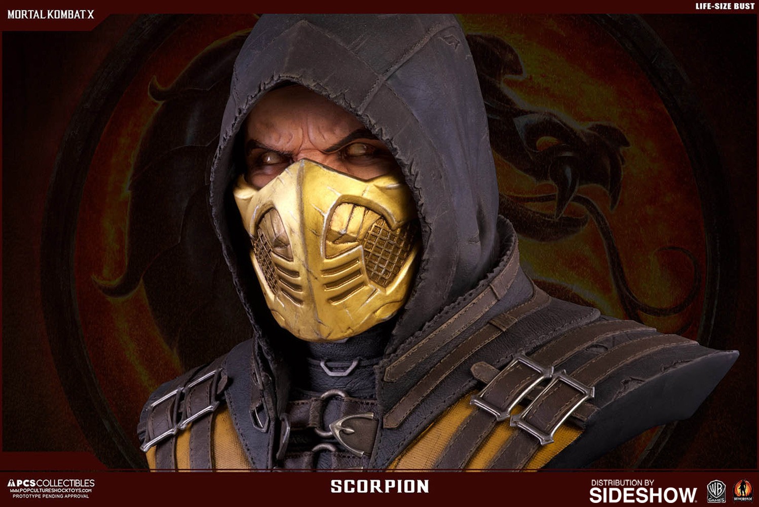Mortal Kombat Scorpion Life-Size Bust  (Prototype Shown) View 6