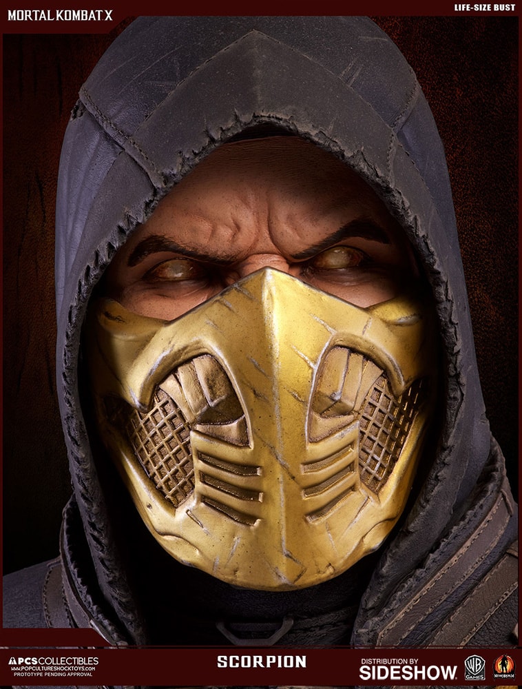 Mortal Kombat Scorpion Life-Size Bust  (Prototype Shown) View 7