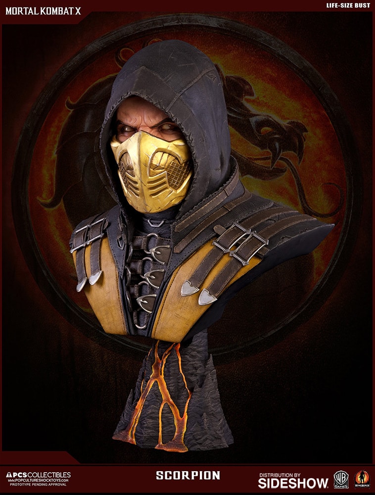 Mortal Kombat Scorpion Life-Size Bust  (Prototype Shown) View 14