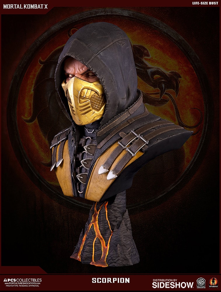 Mortal Kombat Scorpion Life-Size Bust  (Prototype Shown) View 15