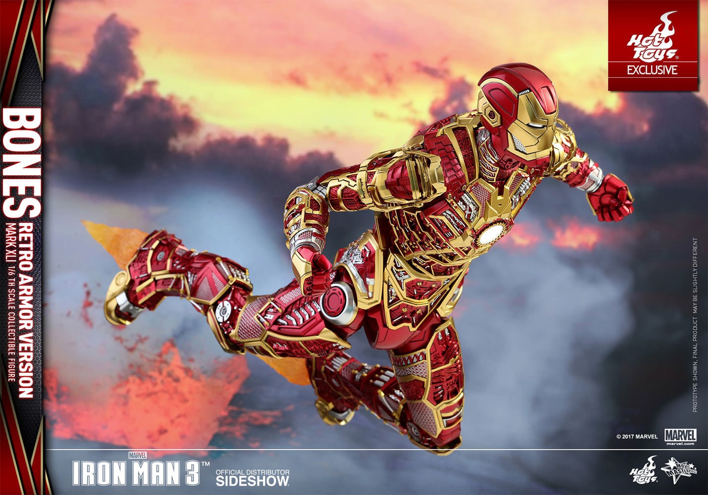Iron Man Mark XLI - Bones Retro Armor Version Exclusive Edition - Prototype Shown