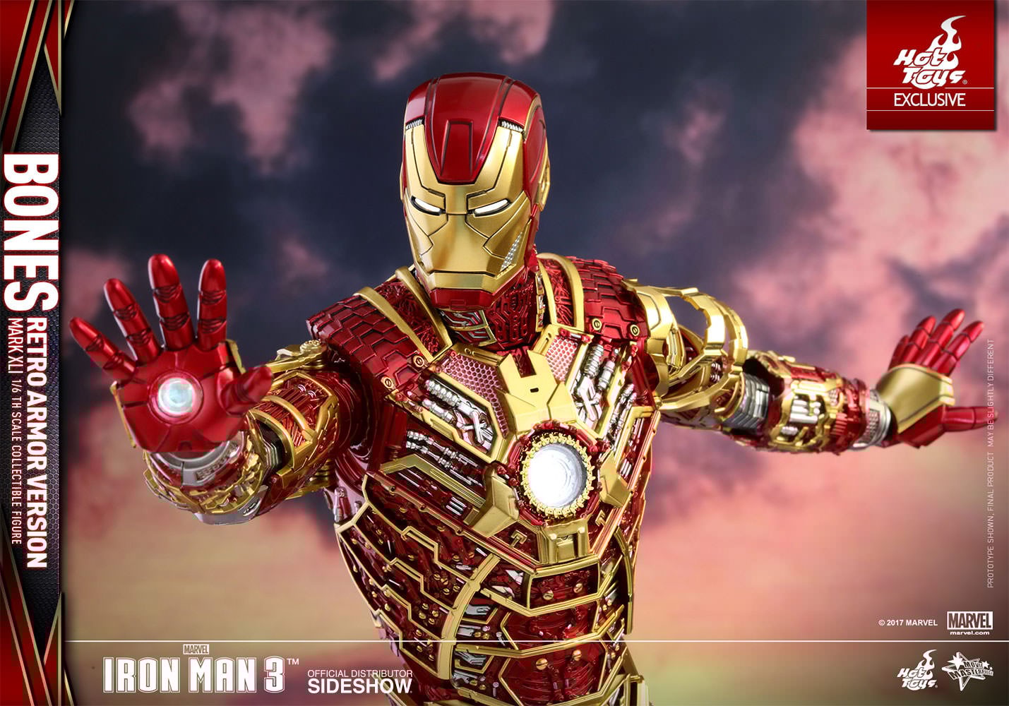 Iron Man Mark XLI - Bones Retro Armor Version Exclusive Edition - Prototype Shown