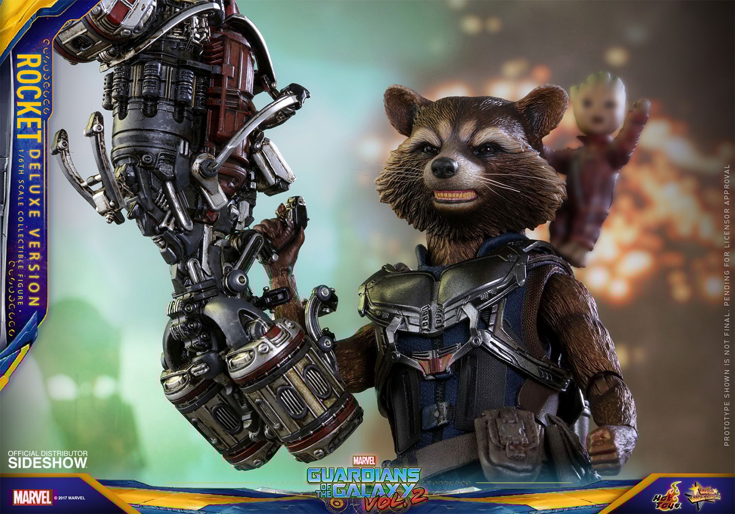 Marvel Rocket Deluxe Version Sixth Scale Figure by Hot Toys Marvel Rocket Deluxe Version Sixth Scale Figure by Hot Toys