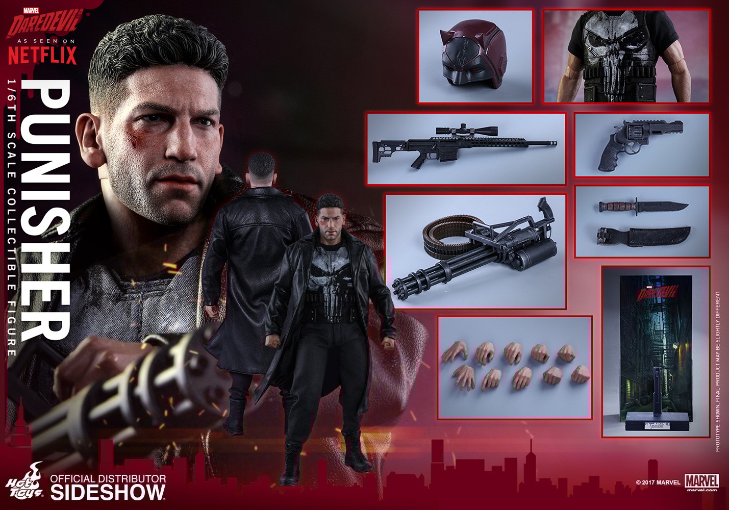 Marvel The Punisher Sixth Scale Figure by Hot Toys Sideshow