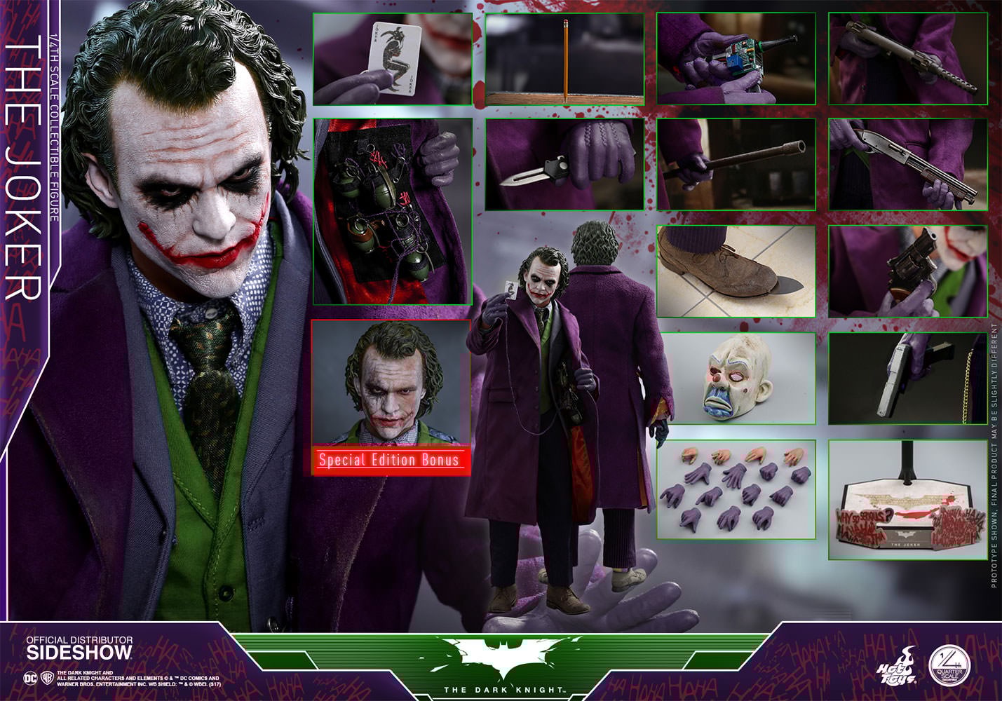 The Joker 1/4 Scale Figure by Hot Toys | Sideshow Collectibles The Joker 1/4 Scale Figure by Hot Toys | Sideshow Collectibles