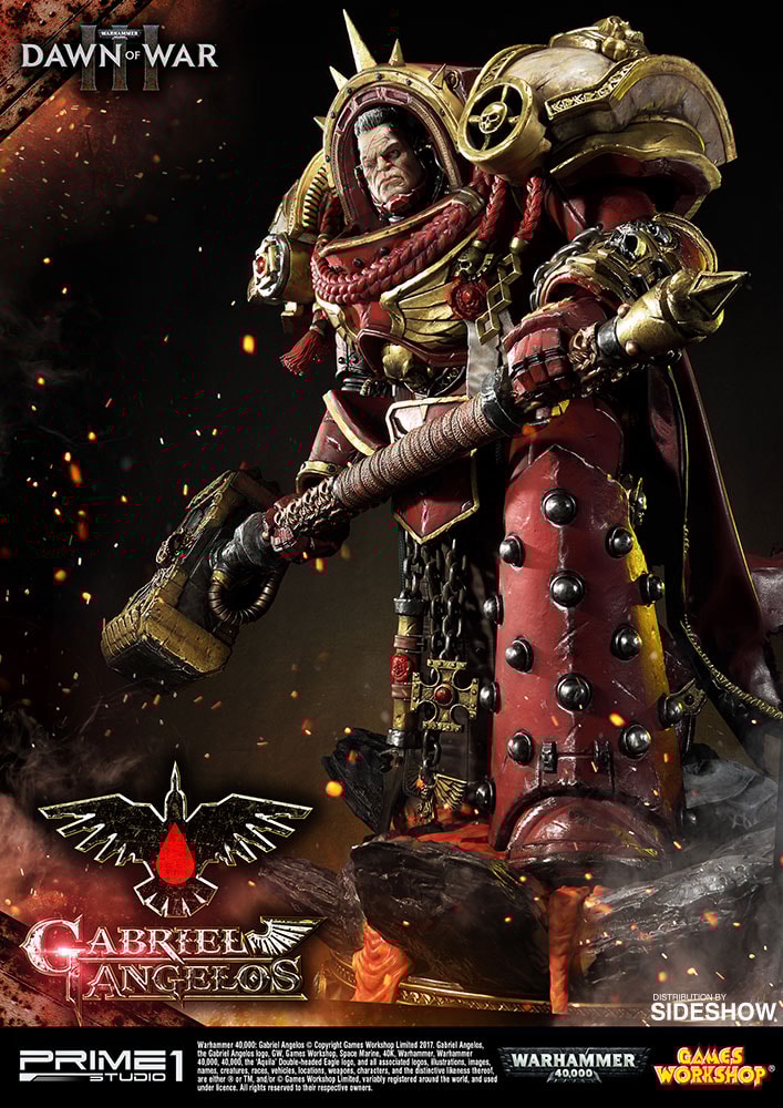 Warhammer 40 000 Dawn of War III Gabriel Angelos Statue by