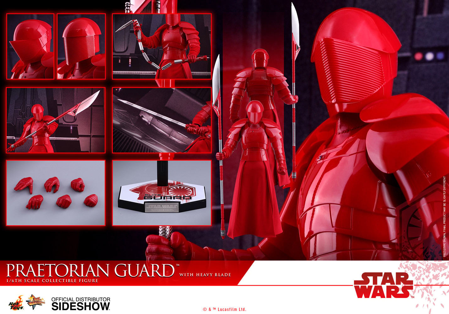 Star Wars Praetorian Guard with Heavy Blade Sixth Scale Figure  (Prototype Shown) View 20