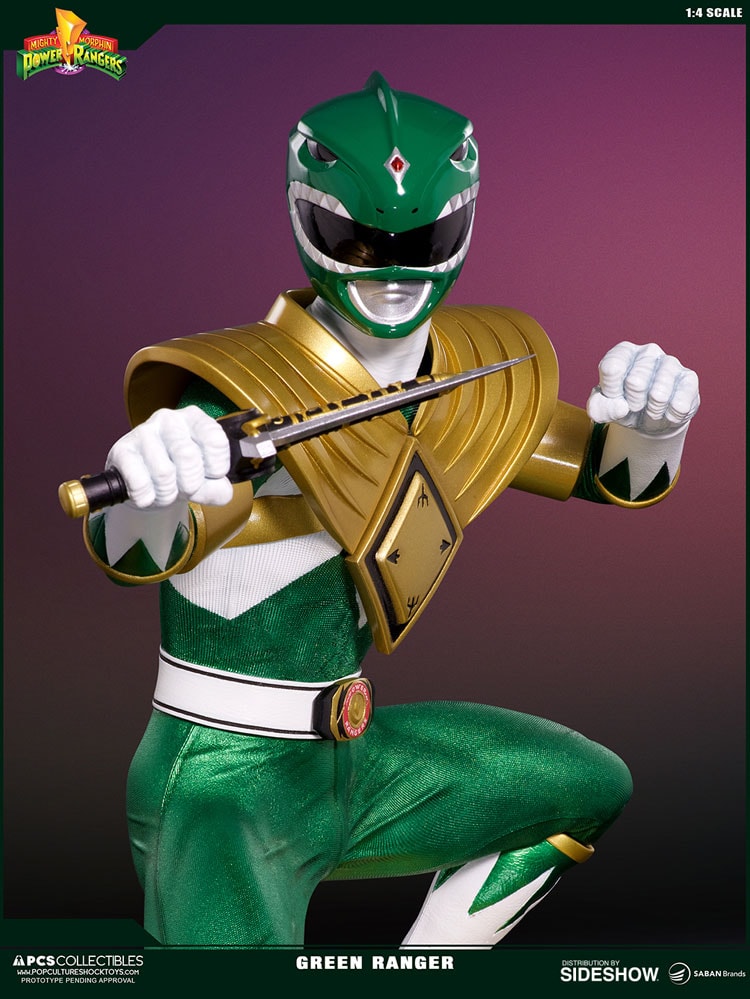 Mighty Morphin Power Rangers Green Ranger Statues  (Prototype Shown) View 5