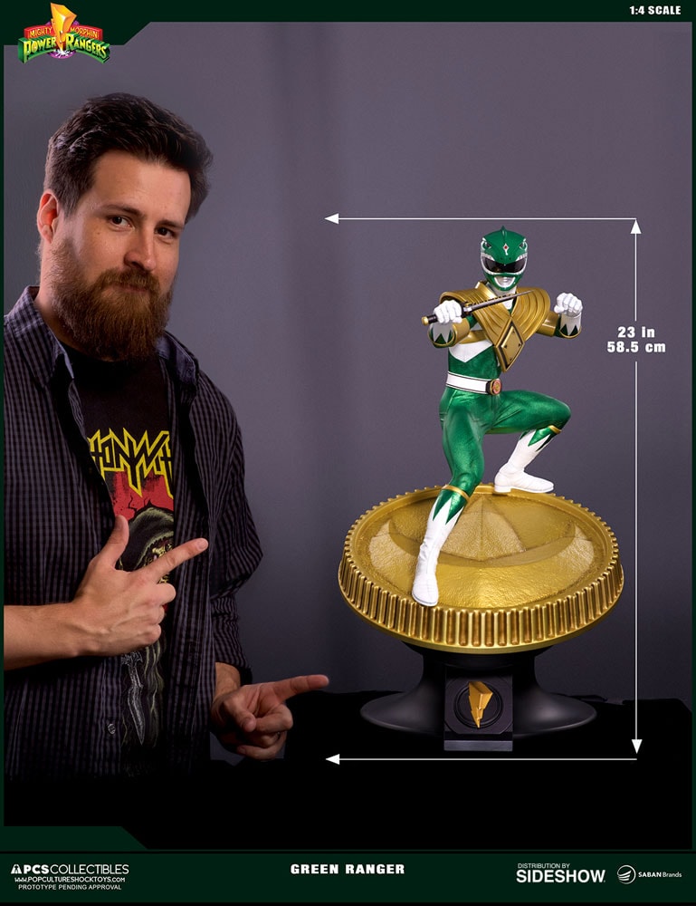 Mighty Morphin Power Rangers Green Ranger Statues  (Prototype Shown) View 20