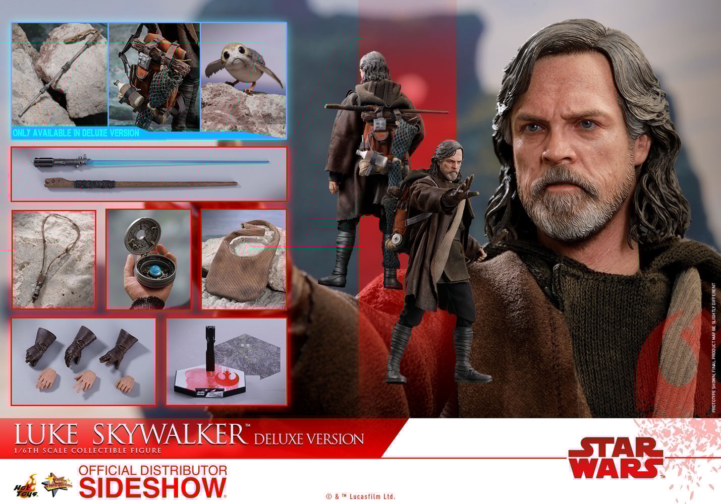 Star Wars Luke Skywalker Deluxe Version Sixth Scale Figure b