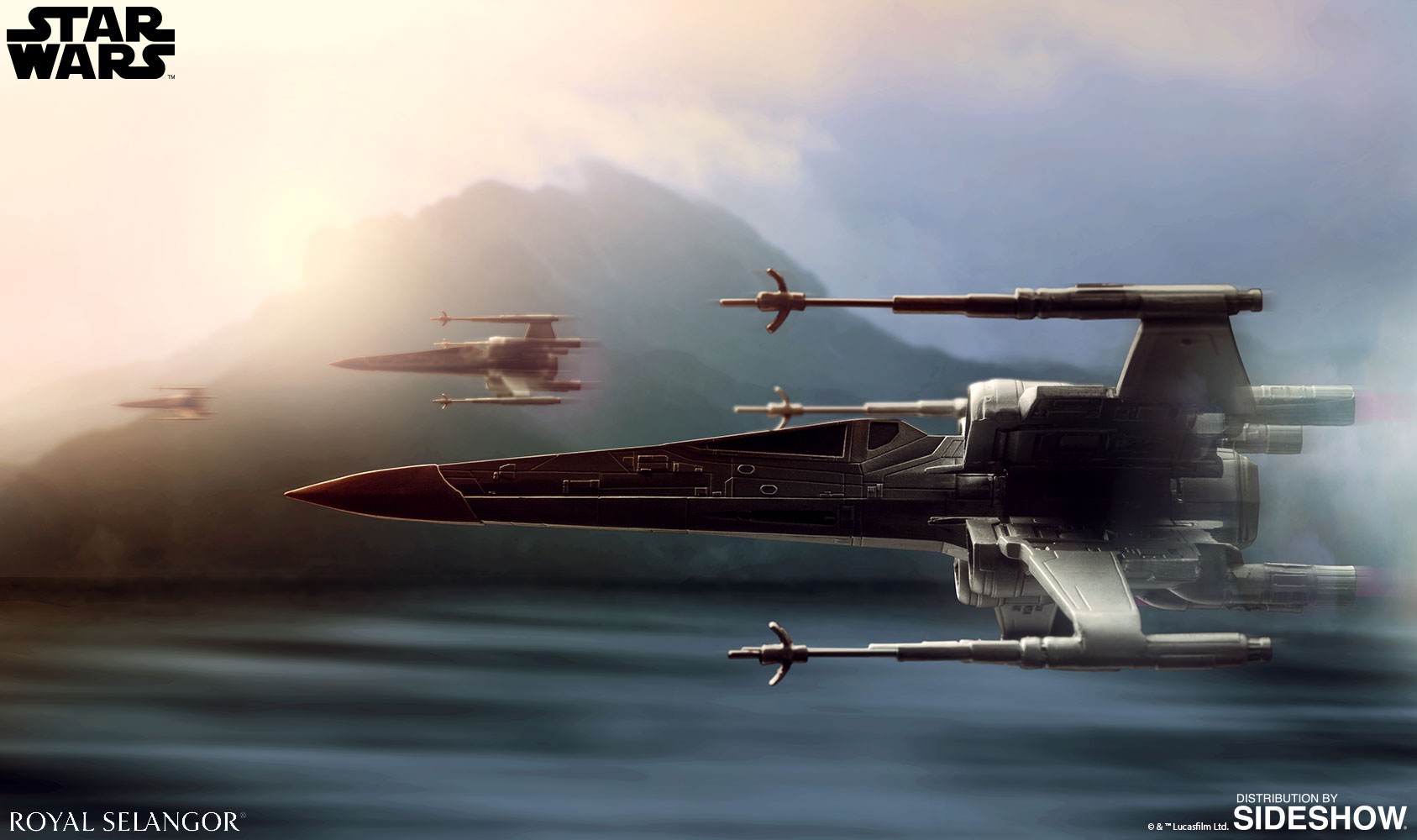 Star Wars X-Wing Starfighter Pewter Collectible  (Prototype Shown) View 2