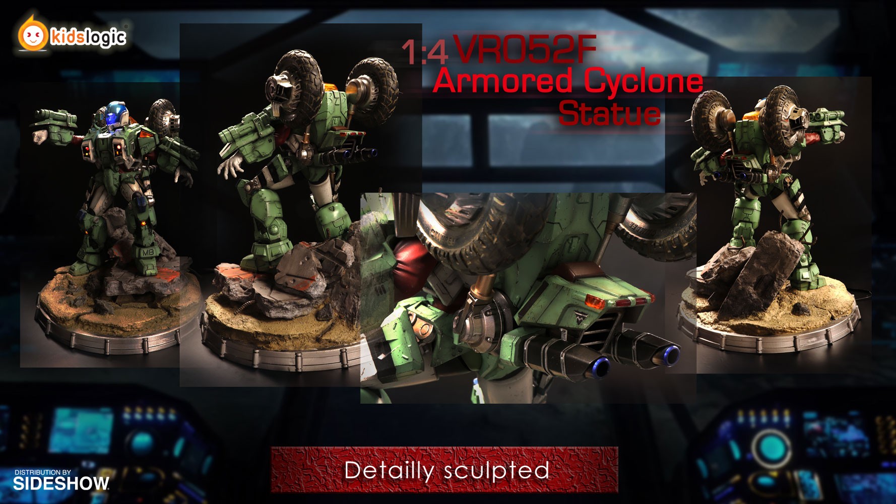 Robotech Saga Armor Cyclone VR052F Scott Bernard Statues  (Prototype Shown) View 8