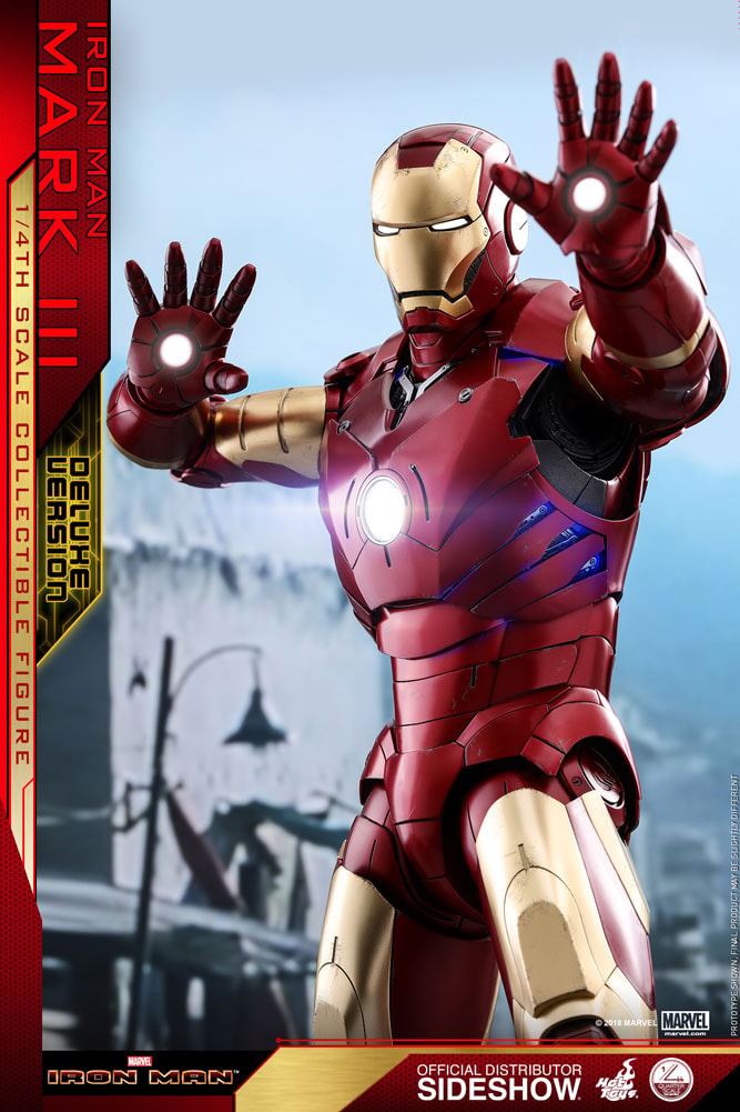 Marvel Iron Man Mark III Deluxe Version Quarter Scale Figure  (Prototype Shown) View 7