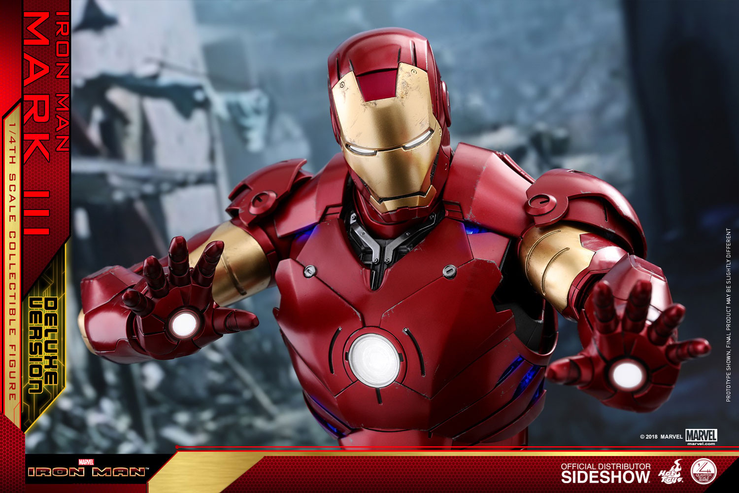 Marvel Iron Man Mark III Deluxe Version Quarter Scale Figure  (Prototype Shown) View 11