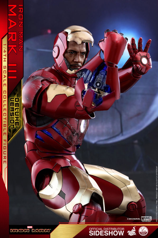 Marvel Iron Man Mark III Deluxe Version Quarter Scale Figure  (Prototype Shown) View 23