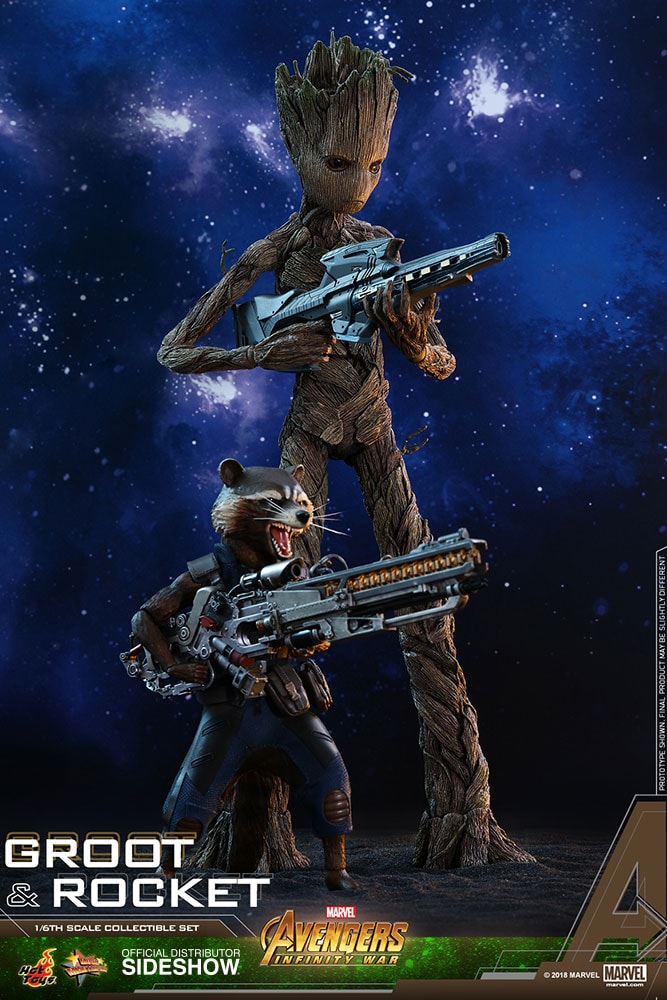 Groot & Rocket Figure Set by Hot Toys | Sideshow Collectibles