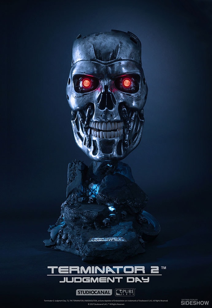 Terminator T-800 Endoskeleton Life-Size Bust  (Prototype Shown) View 1
