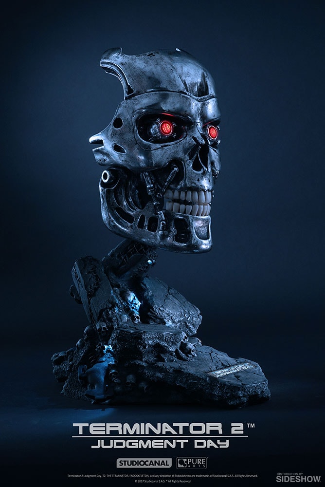 Terminator T-800 Endoskeleton Life-Size Bust  (Prototype Shown) View 2