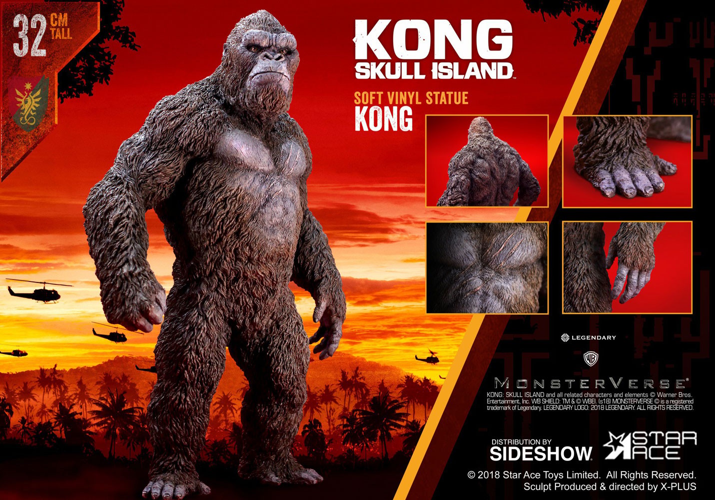 ●STAR ACE KONG SKULL  Soft Vinyl● Kong: Skull Island Kong Vinyl Statue by Star Ace Toys Ltd