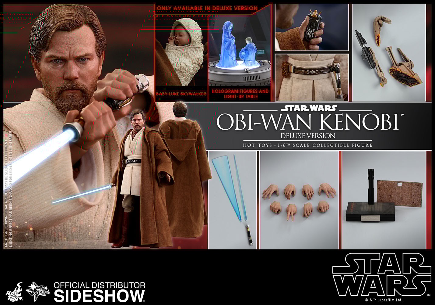 アメコミ STAR WARS OBI WAN KENOBI DELUXE VERSION Obi Wan Revenge of the Sith Figure by Hot Toys | Sideshow