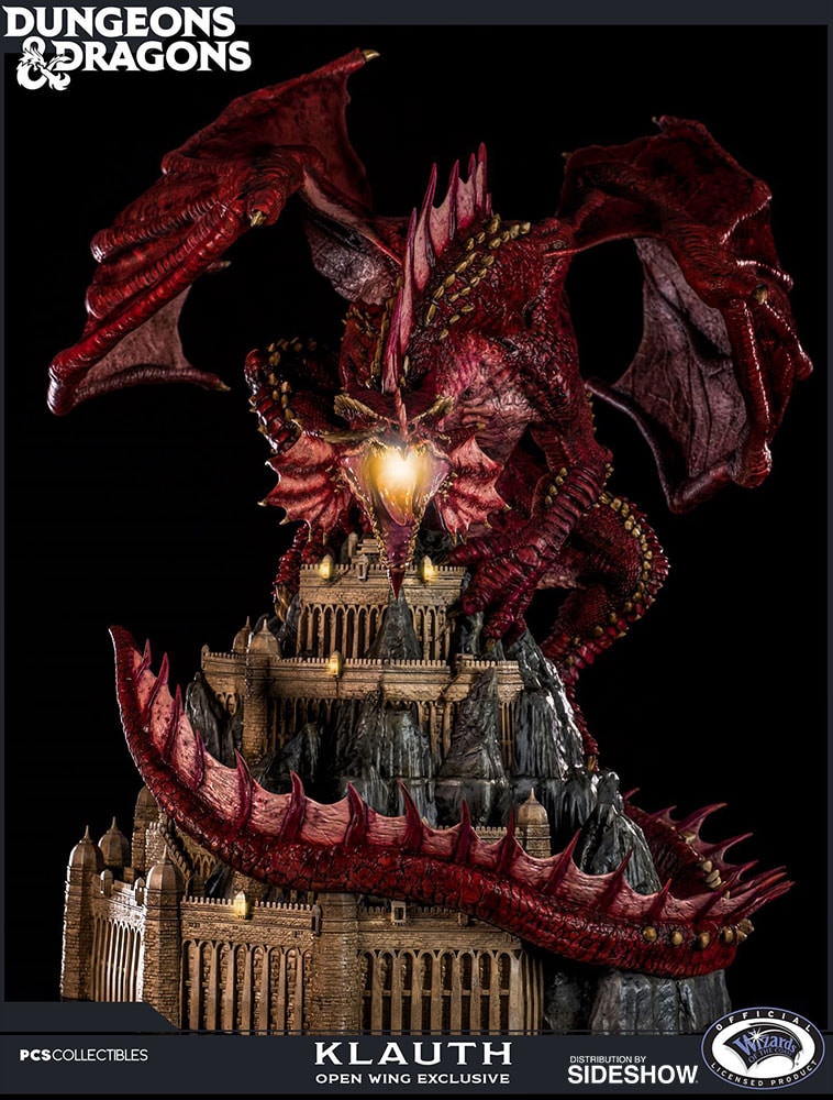Dungeons & Dragons Klauth Red Dragon Opened Wing Statues  Exclusive Edition View 8
