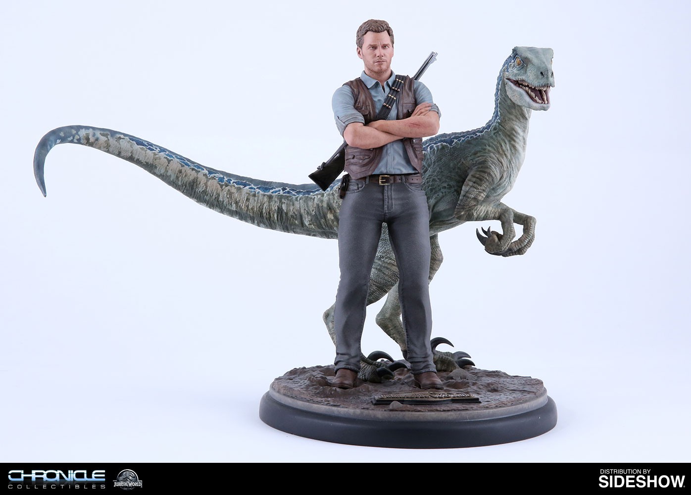 Jurassic World Owen and Blue Statues  (Prototype Shown) View 1