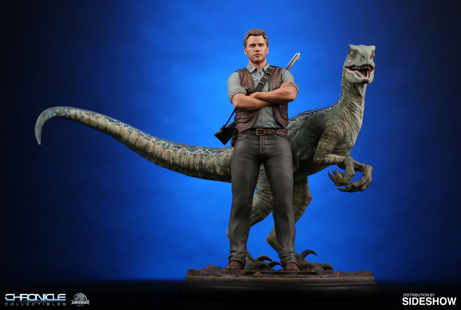 Jurassic World Owen and Blue Statues  (Prototype Shown) View 6
