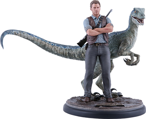 Jurassic World Owen and Blue Statues  (Prototype Shown) View 9