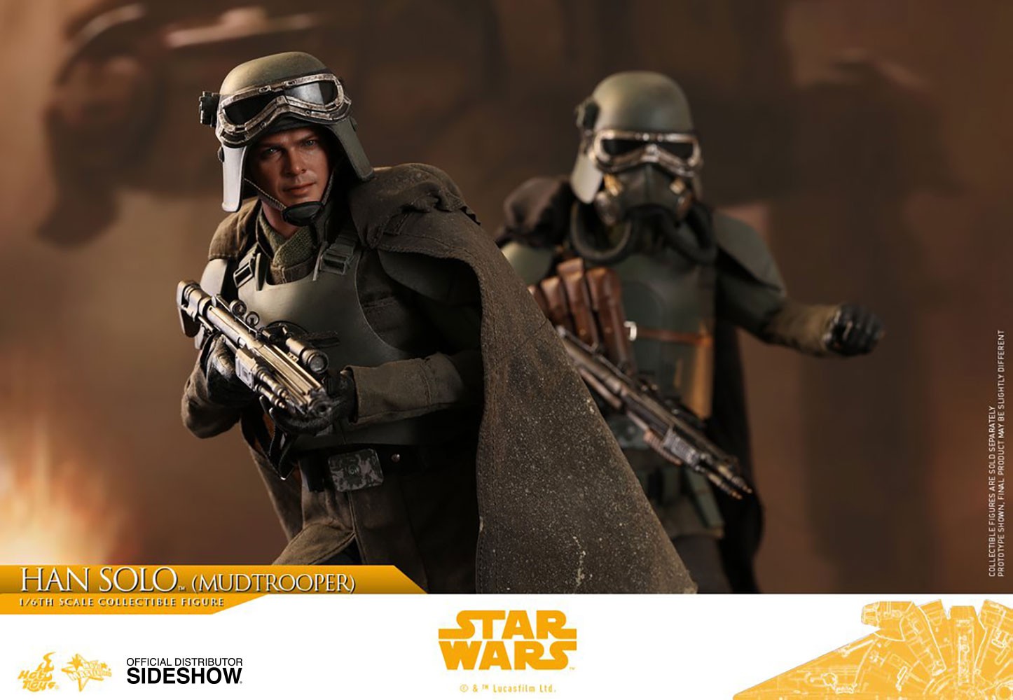 サイドショウ　ハンソロ Star Wars Han Solo Mudtrooper Sixth Scale Figure by Hot Toys