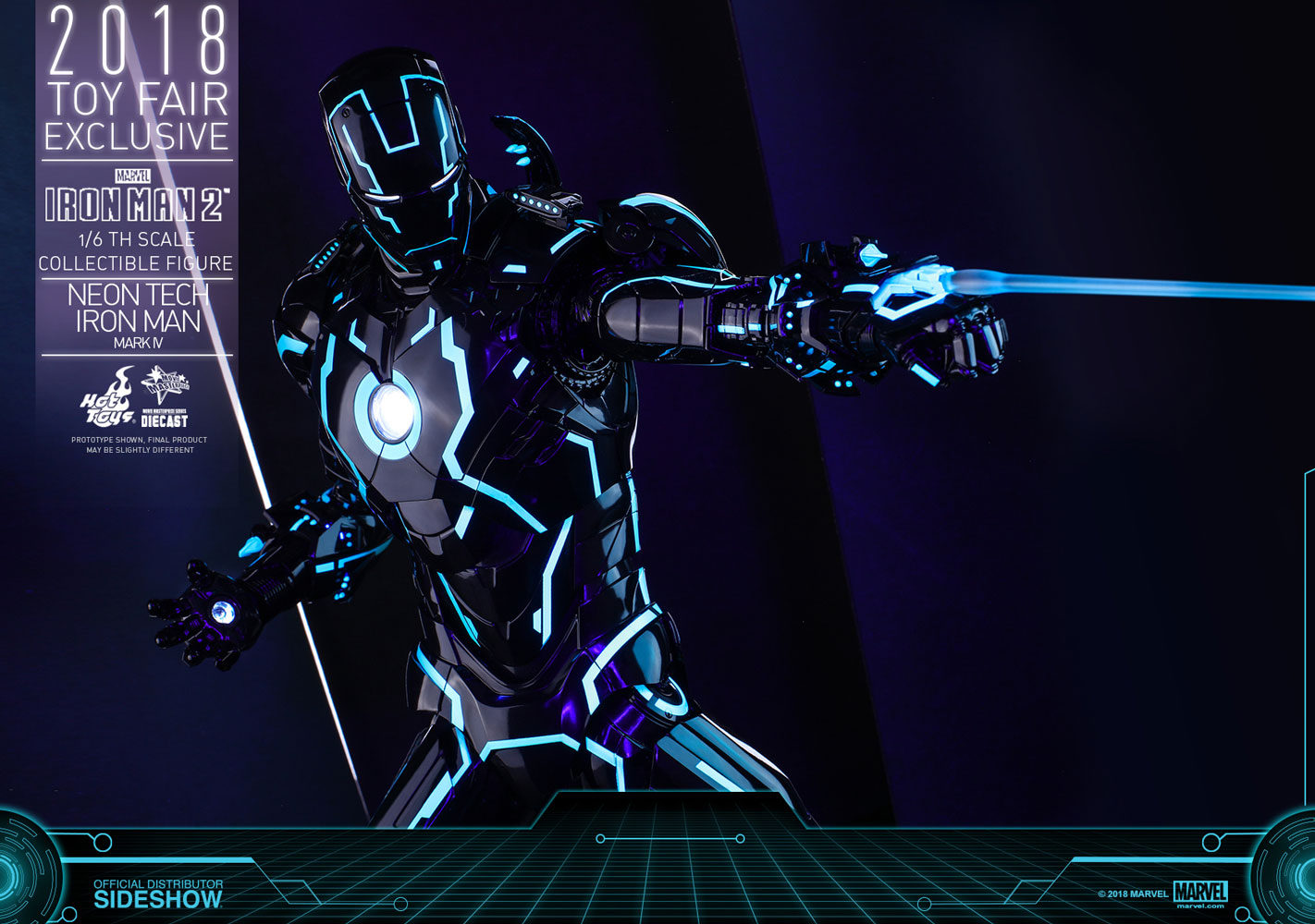 Marvel Neon Tech Iron Man Mark IV Sixth Scale Figure  Exclusive Edition (Prototype Shown) View 18
