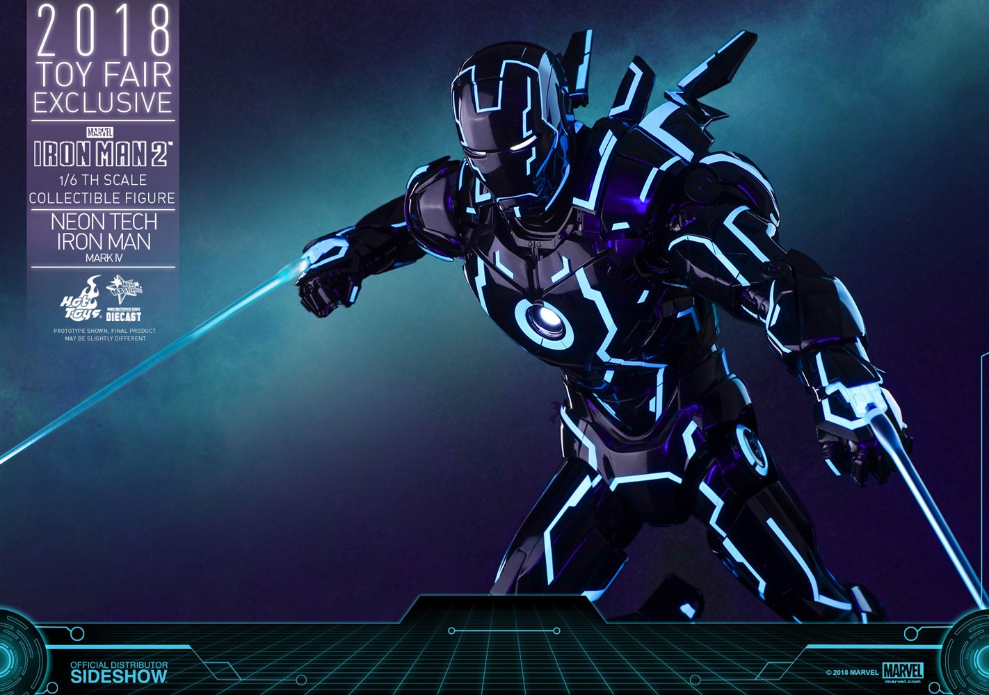 Neon Tech Iron Man Mark IV Figure by Hot Toys Sideshow Collectibles