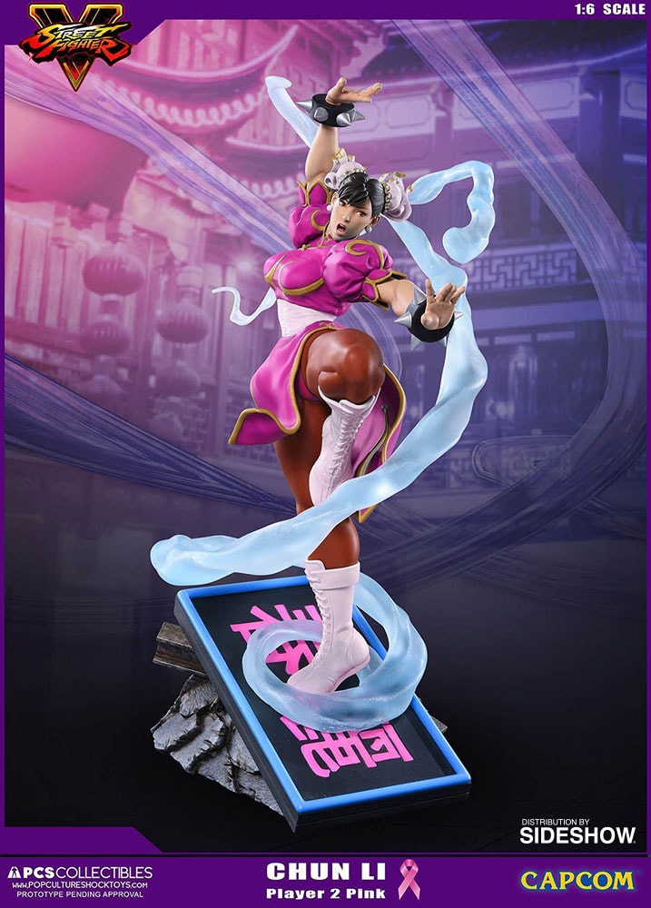 Street Fighter Chun-Li V-Trigger Player 2 Pink Statues  Exclusive Edition (Prototype Shown) View 1