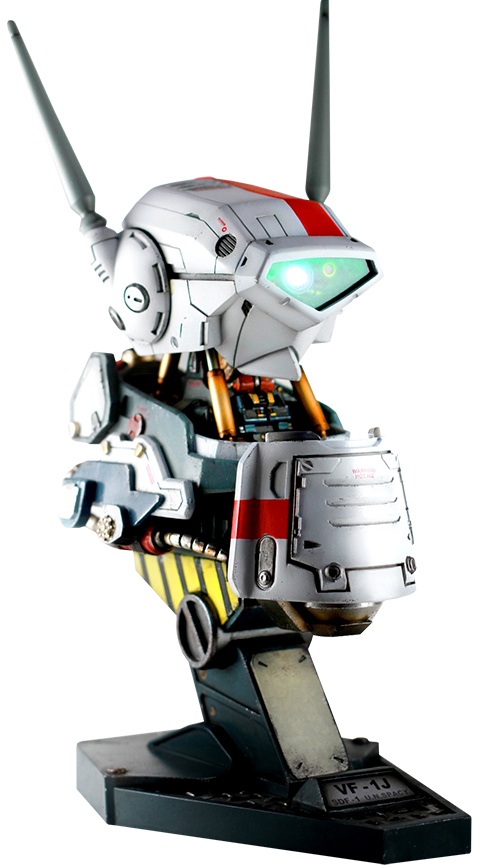 Robotech Saga Valkyrie VF-1J Mechanical Bust Statue  (Prototype Shown) View 11